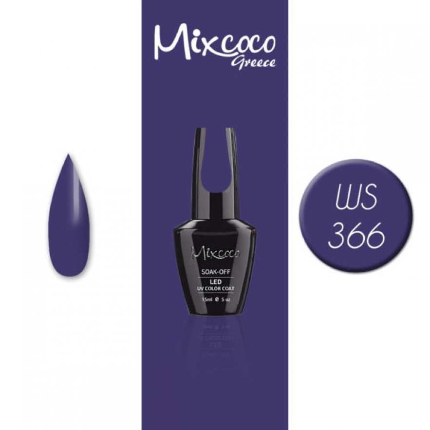 WS-366 ΗΜΙΜΟΝΙΜΟ ΒΕΡΝΙΚΙ MIXCOCO 15ML (ΜΩΒ ΒΙΟΛΕΤΙ)