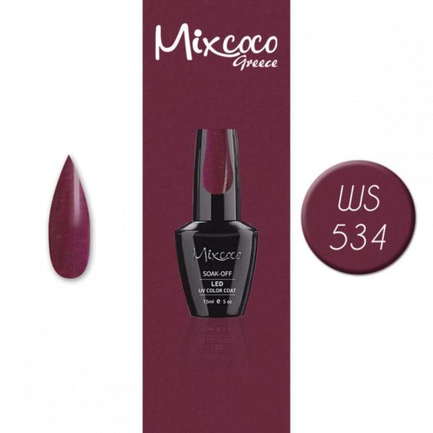 WS-534 ΗΜΙΜΟΝΙΜΟ ΒΕΡΝΙΚΙ MIXCOCO 15ML (ΜΕΤΑΛΛΙΚΟ ΔΑΜΑΣΚΗΝΙ)