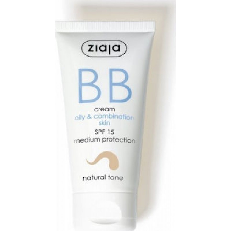 Ziaja BB Κρέμα για Λιπαρό και Μεικτό Δέρμα SPF 15 - Natural Tone 50ml