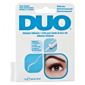 Duo white/clear striplash adhesive